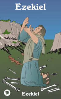 Ezekiel Bible trading card front