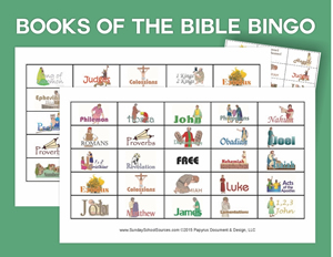 books of the bible bingo