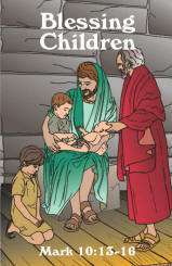 8 x 10 color graphic of Jesus blessing the children, in pdf
