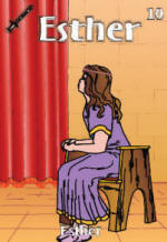 Esther Bible trading card front