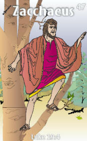 Zacchaeus Trading Card Front